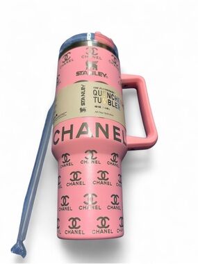 Chanel pink Stanley tumbler #luxury #gifting